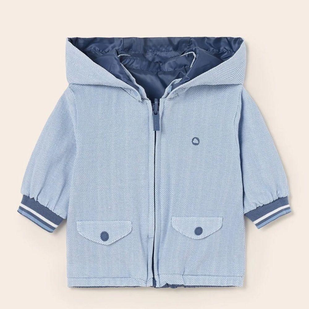 MAYORAL NEW WITH TAGS Reversible Hooded Windbreaker Imperial Size: 6-9 Months - Picture 5 of 11